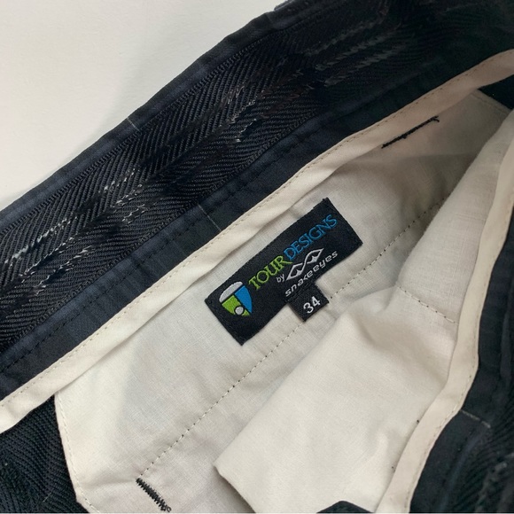 Tour Designs by Snake Eyes Plaid Golf Performance Pants Sz 34 - Picture 5 of 9